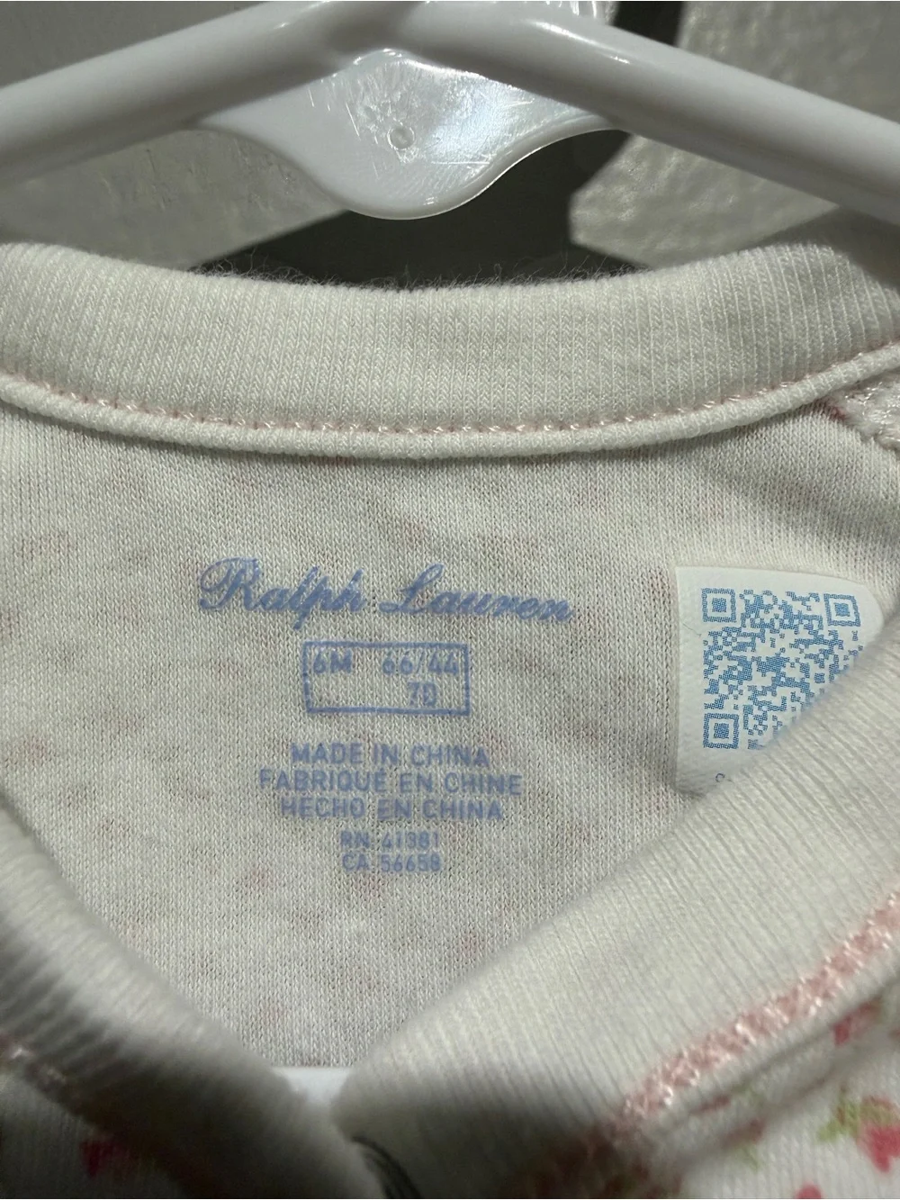 Ralph Lauren 100% cotton Floral onesie size 6 months